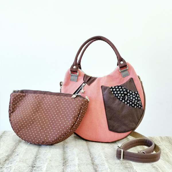 2WAY 2BAG Handle & Shoulder * Light Pink（2WAY2BAG手提げとショルダー・淡いピンク）