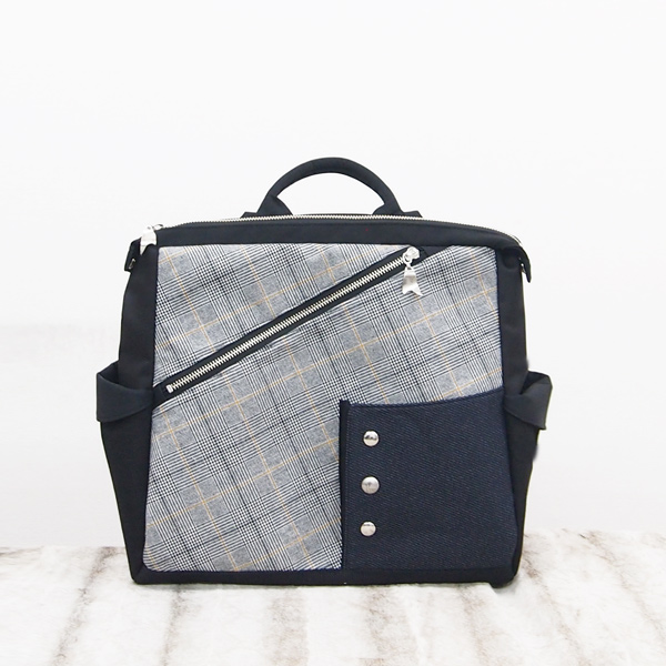 Square Backpack * Glen Check（四角いリュック・グレンチェック柄）