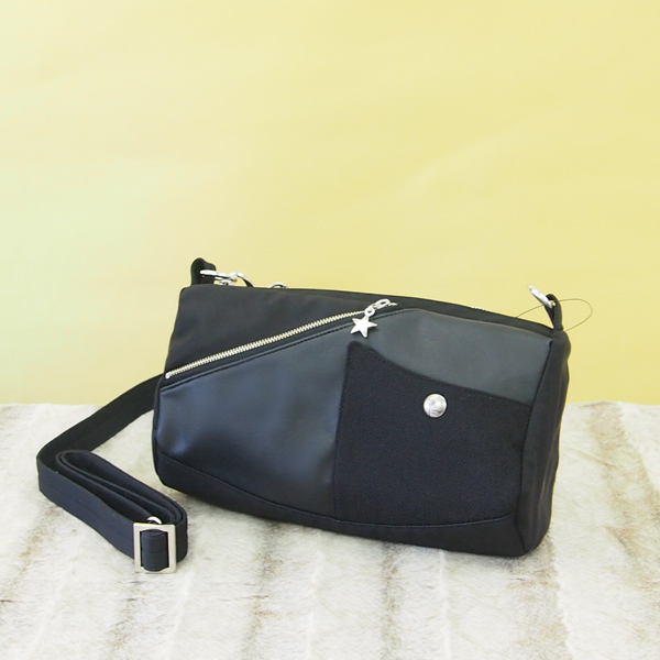 Drum Shoulder * Black Leather（ドラムショルダー・黒レザー）