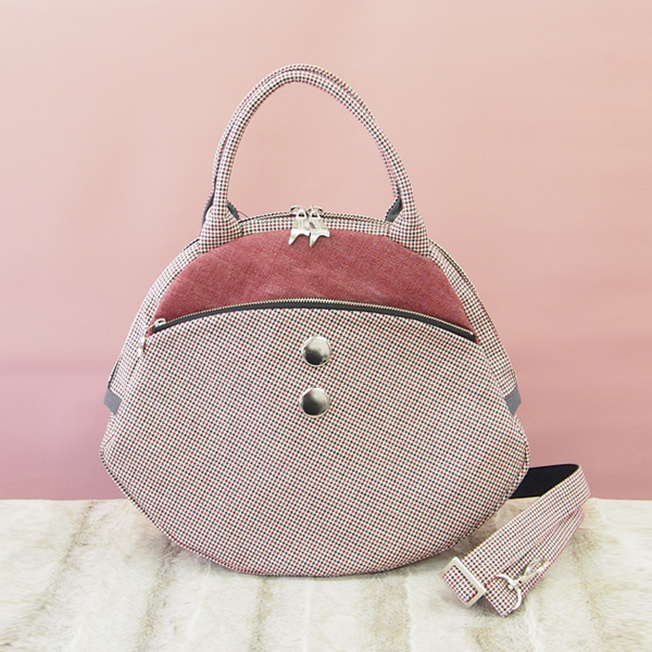 2WAY BAG Chestnut * Red Chidori（2WAY マロン型・赤千鳥柄）