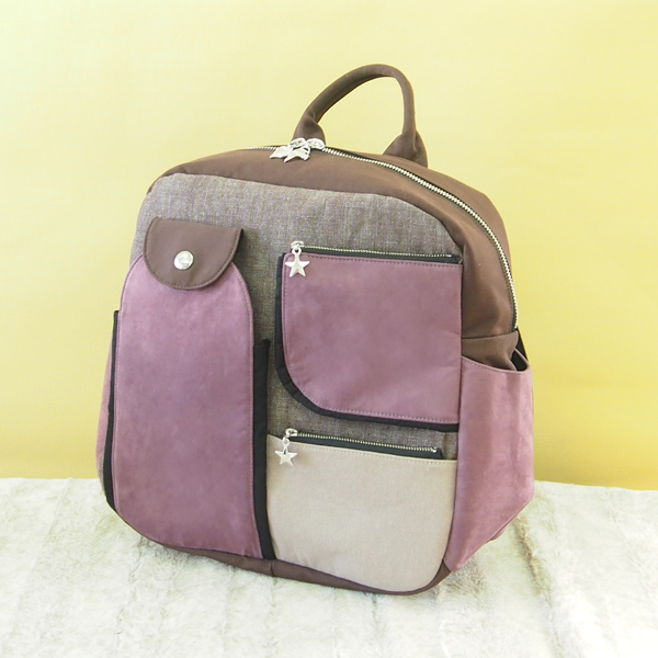 Wide Backpack * Purple Suede（幅広いリュック・パープルスエード）