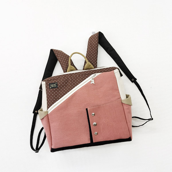 Square Backpack * Denim Pink（四角いリュック・デニムピンク）