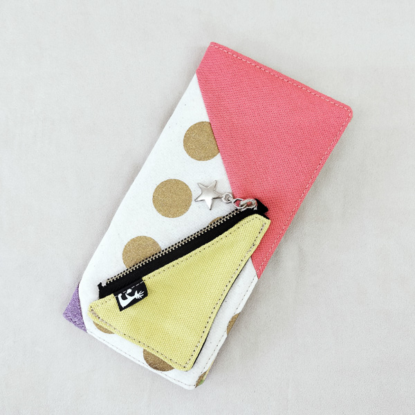 Wallet Type Card Case * Gold Dot（財布型カードケース・金ドット）