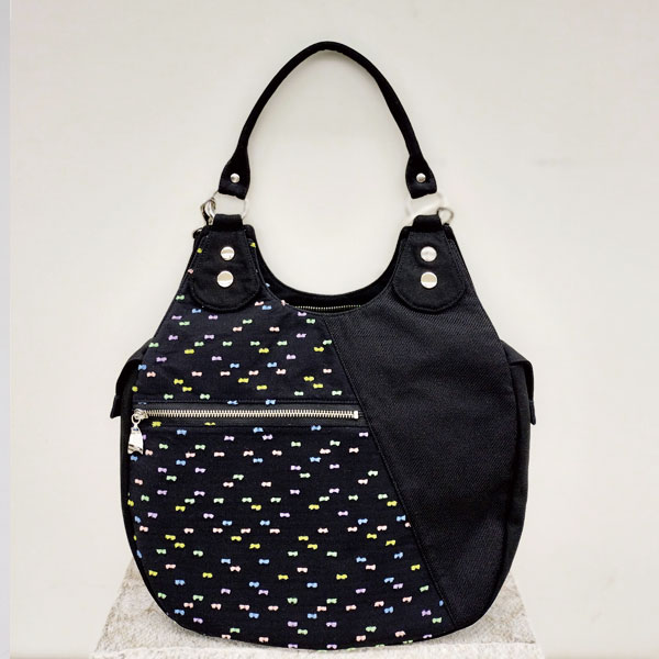 3WAY Backpack * Black Colorful Ribbon（3WAYリュック・黒とカラフルリボン柄）