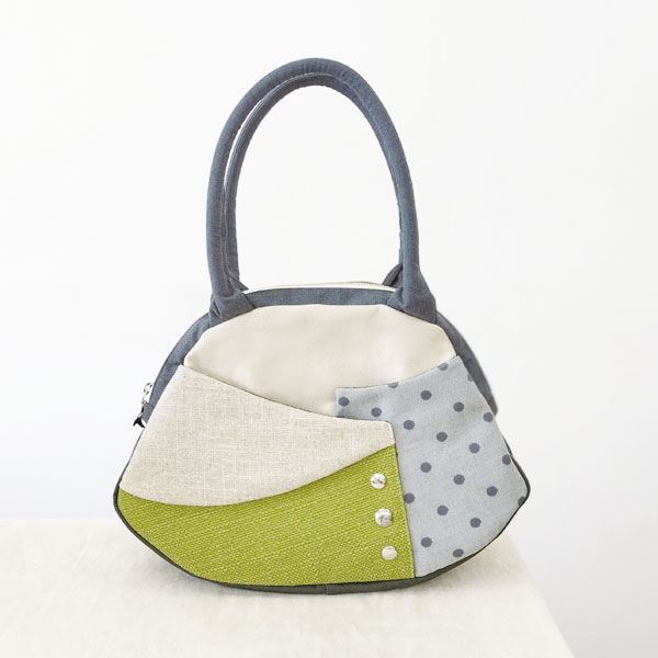 Boston S * Light Green Gray Dot（ボストンＳ・黄緑とグレードット柄）