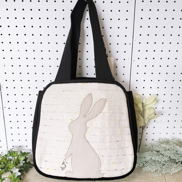 Tote Bag S * Fancy Border Rabbit（トートバッグ S・ファンシーボーダーうさぎ）