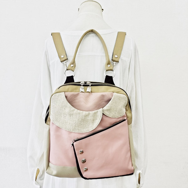 2WAY Collar Backpack * Light Pink （2WAYえりリュック・淡いピンク）