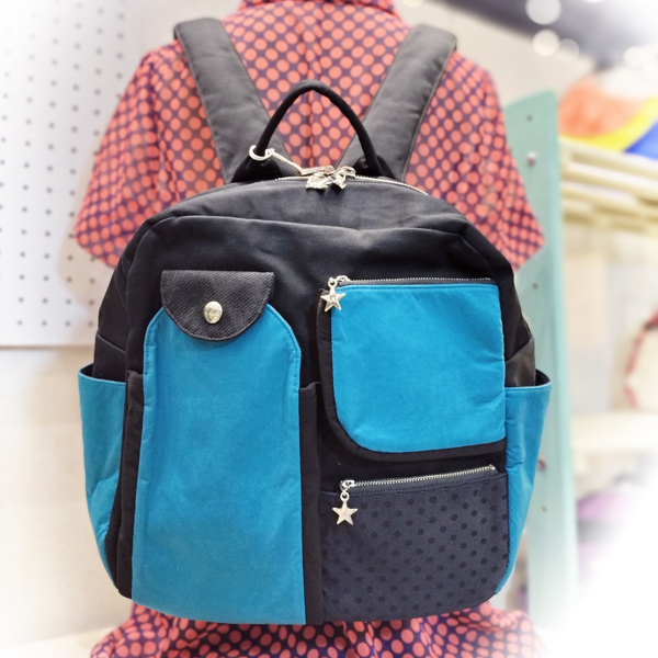 Wide Backpack * Turquoise Blue（幅広いリュック・ターコイズブルー）