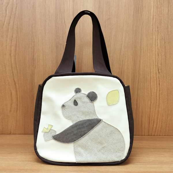 Tote Bag S * Panda & Lemon Cake（トートバッグ S・パンダとレモンケーキ）
