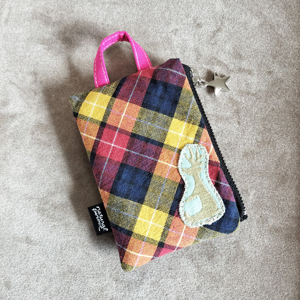 IC Card & Key Case * Colorful Check & Deer（カード&キーケース・カラフルチェックと鹿）