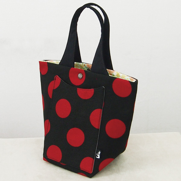 Mini Tote Long * Red Dot（タテ型ミニトート・赤ドット）