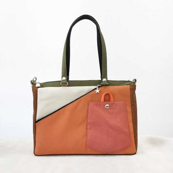 2WAY BAG Square  * Orange & Pink（2WAY 四角型・オレンジとピンク）