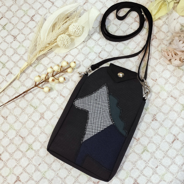 Mobile Shoulder * Check Horse（ワーク＆スマホショルダー・グレンチェック柄の馬）