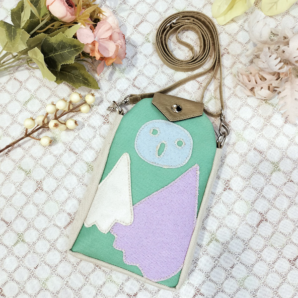 Mobile Shoulder * Mint Owl（ワーク＆スマホショルダー・ミント色のフクロウ）