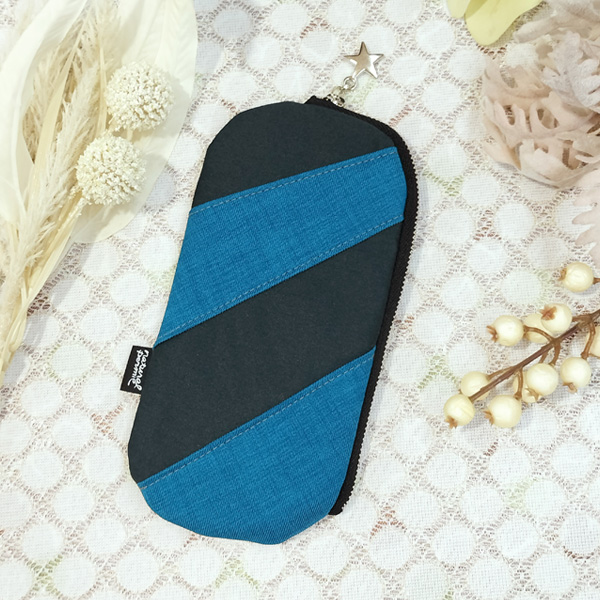 Glasses or Pen Case * Turquoise Green（メガネまたはペンケース・ターコイズとグリーン）