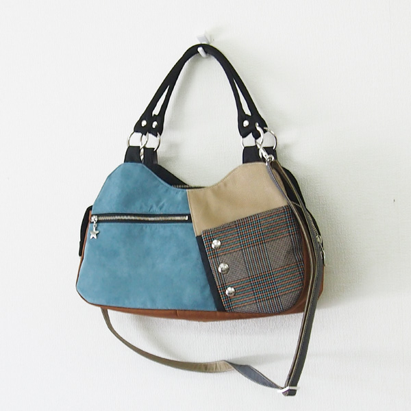 2WAY BAG shape M * Light Blue Suede（2WAY M型・水色スエード）